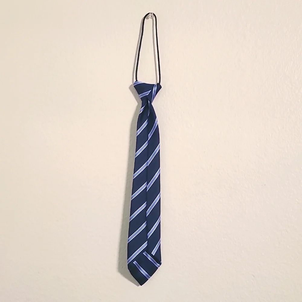 Blue Striped Pre-tied Necktie